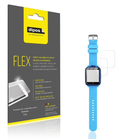 Klare Displayschutzfolie von dipos passend für Eoxxon T13, 100% Displayabdeckung und blasenfreie Montage