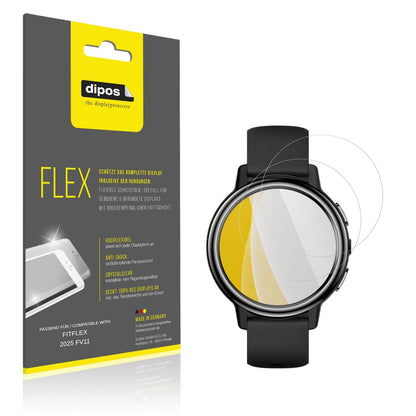 Klare Displayschutzfolie von dipos passend für FITFLEX 2025 FV11, 100% Displayabdeckung und blasenfreie Montage