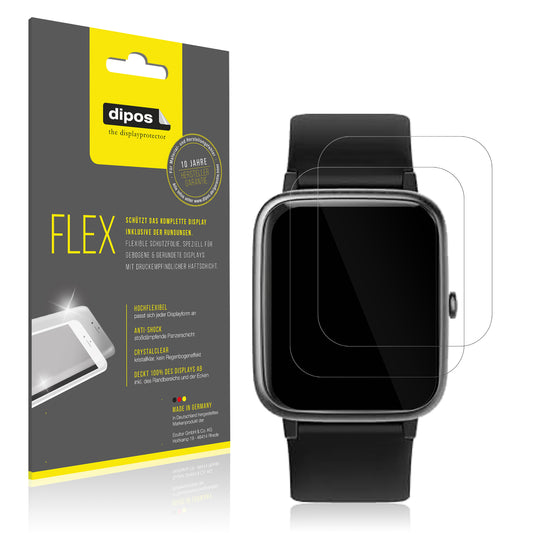 Klare Displayschutzfolie von dipos passend für Fitpolo ID205L H205L 1.3 Zoll, 100% Displayabdeckung und blasenfreie Montage