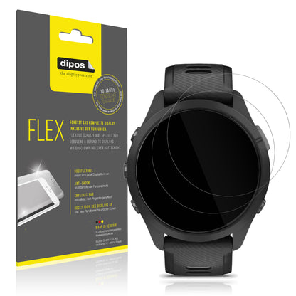 Klare Displayschutzfolie von dipos passend für Garmin Forerunner 265 46mm, 100% Displayabdeckung und blasenfreie Montage