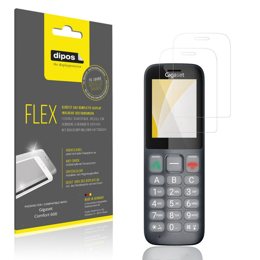 Klare Displayschutzfolie von dipos passend für Gigaset Comfort 600, 100% Displayabdeckung und blasenfreie Montage