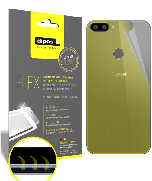 Klare Displayschutzfolie von dipos passend für Gigaset GS195 Pummelphone Rückseite, 100% Displayabdeckung und blasenfreie Montage