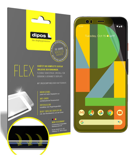 Klare Displayschutzfolie von dipos passend für Google Pixel 4 XL, 100% Displayabdeckung und blasenfreie Montage