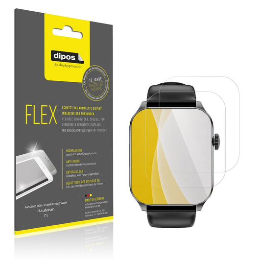 Klare Displayschutzfolie von dipos passend für Haulvean T1, 100% Displayabdeckung und blasenfreie Montage