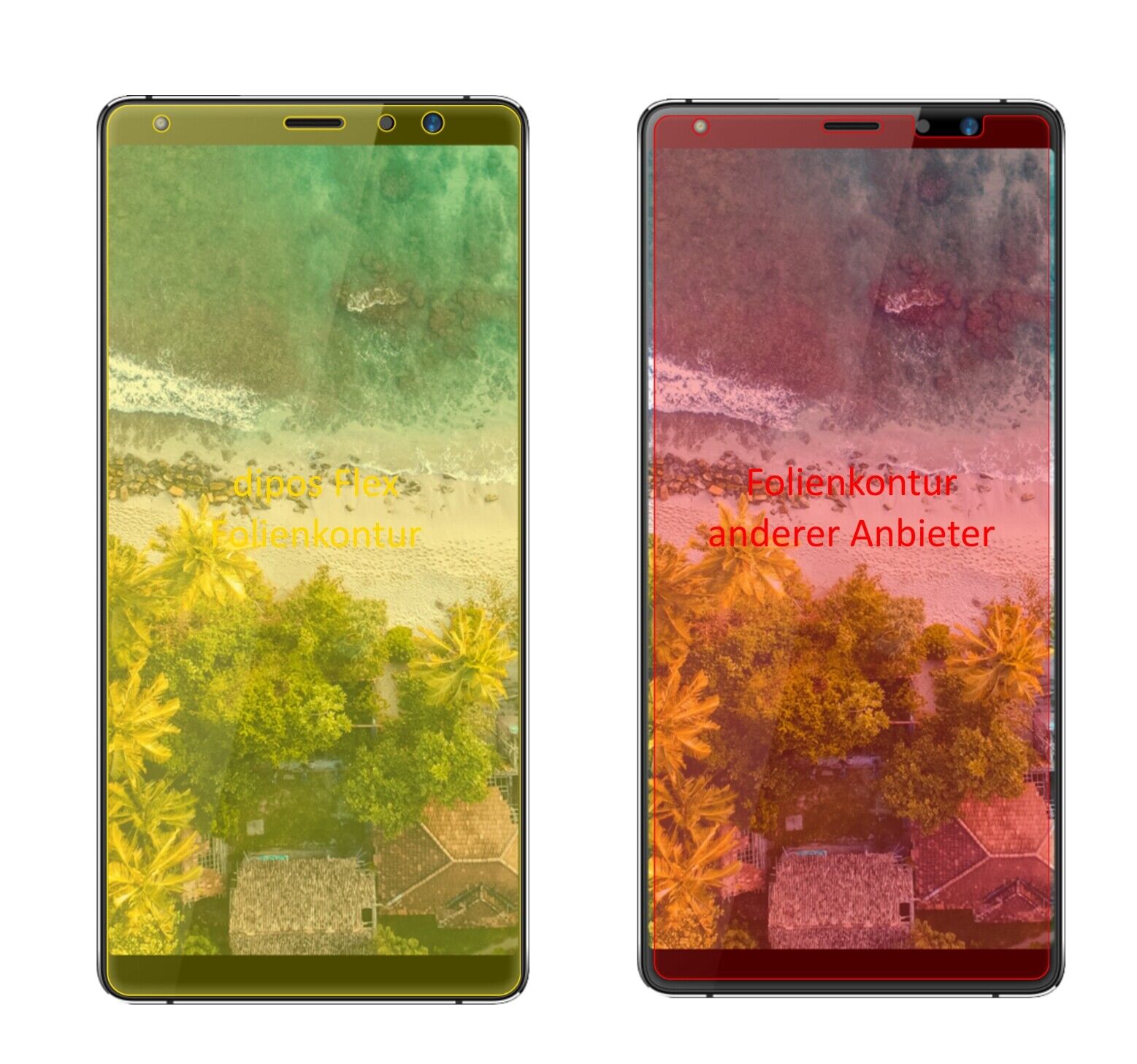 Klare Displayschutzfolie von dipos passend für Highscreen Power Five Max 2, 100% Displayabdeckung und blasenfreie Montage
