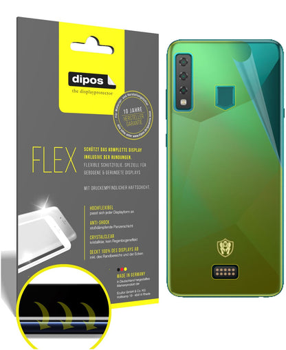 Klare Displayschutzfolie von dipos passend für HiSense King Kong 6 Rückseite, 100% Displayabdeckung und blasenfreie Montage