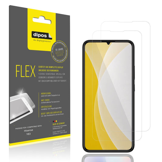 Klare Displayschutzfolie von dipos passend für Hisense Y83, 100% Displayabdeckung und blasenfreie Montage