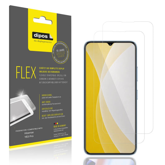 Klare Displayschutzfolie von dipos passend für Hisense Y83 Pro, 100% Displayabdeckung und blasenfreie Montage