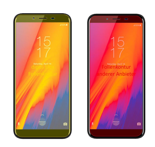 Klare Displayschutzfolie von dipos passend für HomTom S99, 100% Displayabdeckung und blasenfreie Montage