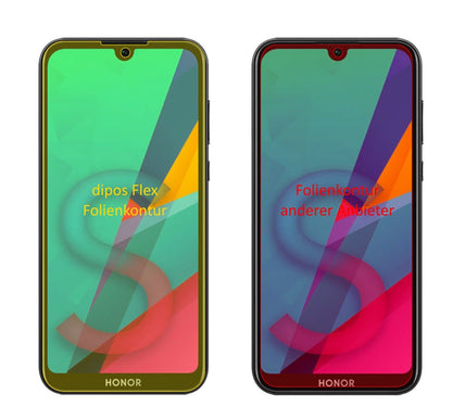 Klare Displayschutzfolie von dipos passend für Honor 8S, 100% Displayabdeckung und blasenfreie Montage