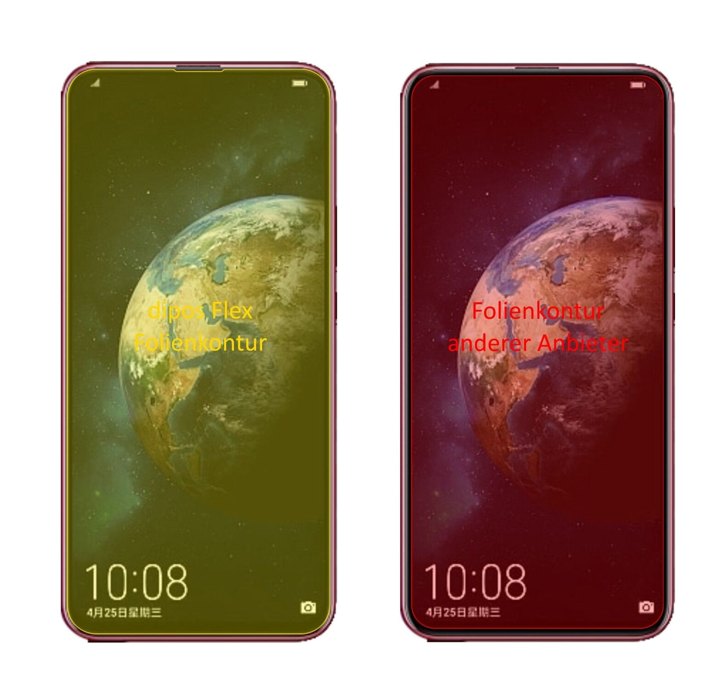Klare Displayschutzfolie von dipos passend für Honor Magic 2, 100% Displayabdeckung und blasenfreie Montage