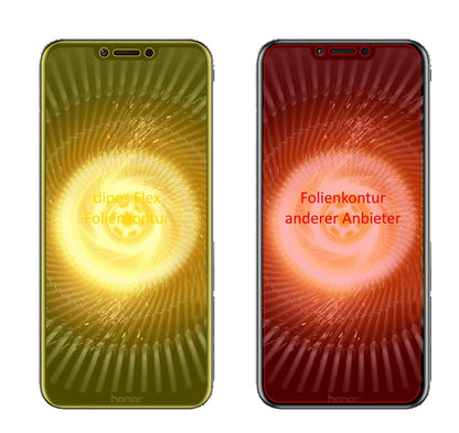 Klare Displayschutzfolie von dipos passend für Honor Play, 100% Displayabdeckung und blasenfreie Montage