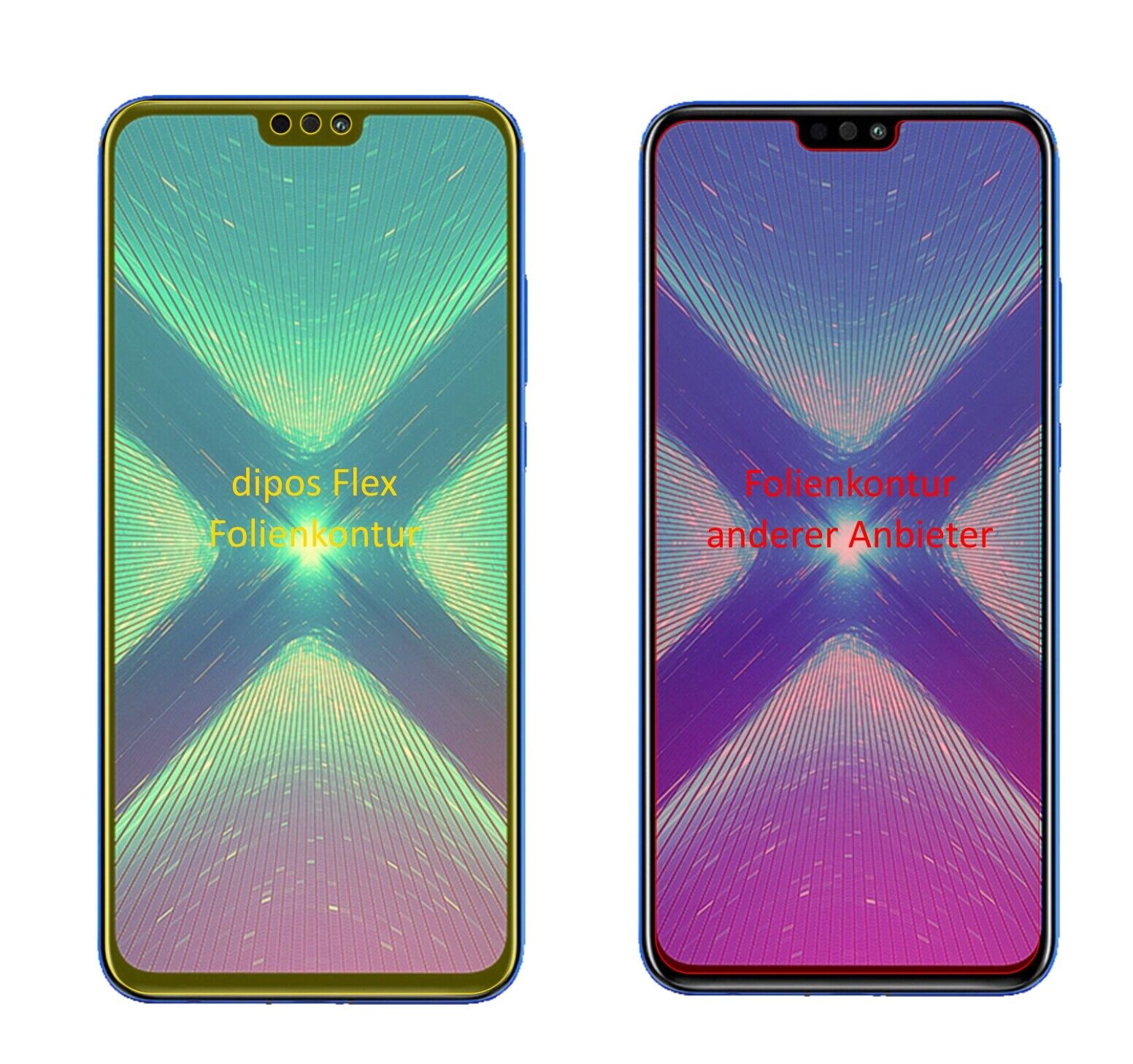 Klare Displayschutzfolie von dipos passend für Honor View 10 Lite, 100% Displayabdeckung und blasenfreie Montage