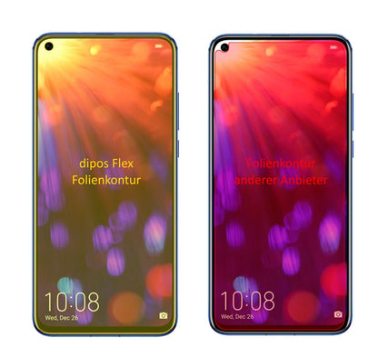 Klare Displayschutzfolie von dipos passend für Honor V20, 100% Displayabdeckung und blasenfreie Montage