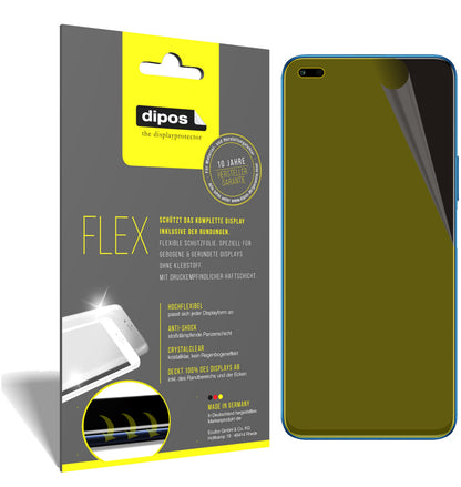 Klare Displayschutzfolie von dipos passend für Honor X20, 100% Displayabdeckung und blasenfreie Montage