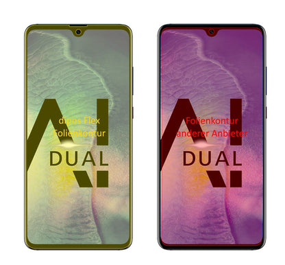Klare Displayschutzfolie von dipos passend für Huawei Mate 20, 100% Displayabdeckung und blasenfreie Montage