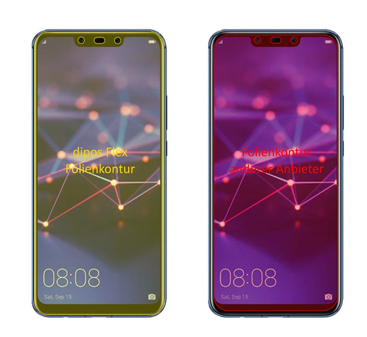 Klare Displayschutzfolie von dipos passend für Huawei Mate 20 Lite, 100% Displayabdeckung und blasenfreie Montage