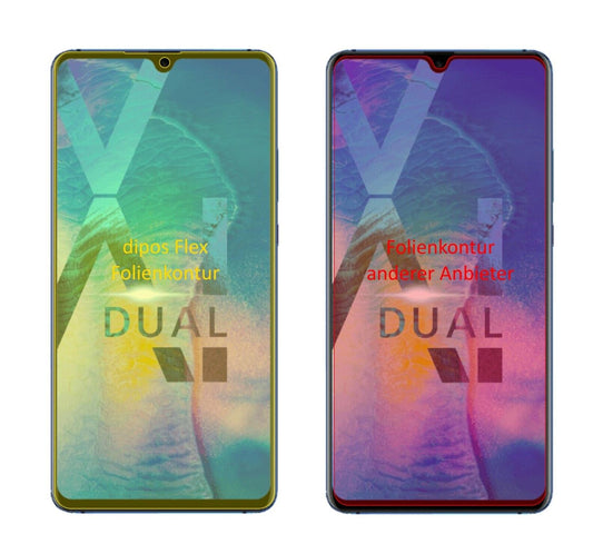 Klare Displayschutzfolie von dipos passend für Huawei Mate 20 X, 100% Displayabdeckung und blasenfreie Montage