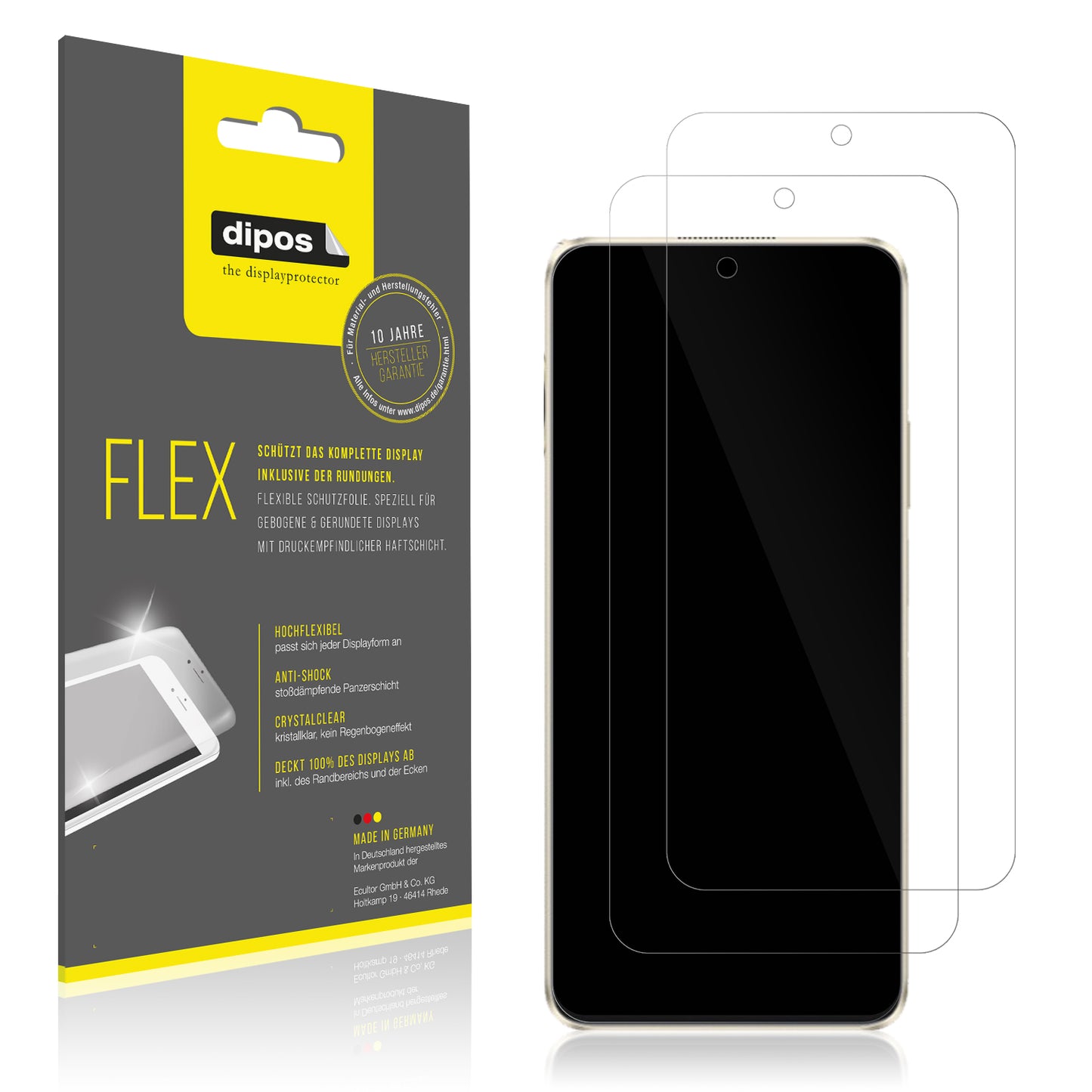 Klare Displayschutzfolie von dipos passend für Huawei Nova 13i, 100% Displayabdeckung und blasenfreie Montage