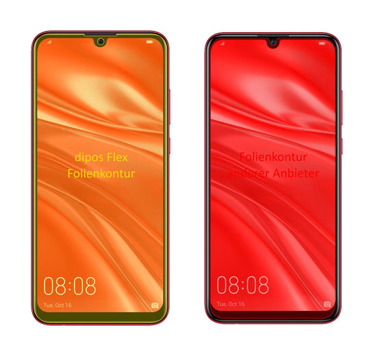 Klare Displayschutzfolie von dipos passend für Huawei Nova Lite 3, 100% Displayabdeckung und blasenfreie Montage