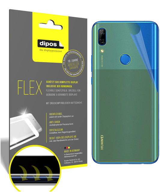 Klare Displayschutzfolie von dipos passend für Huawei P Smart Pro (2020) Rückseite, 100% Displayabdeckung und blasenfreie Montage