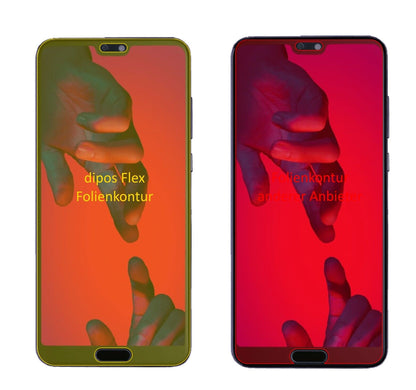 Klare Displayschutzfolie von dipos passend für Huawei P20, 100% Displayabdeckung und blasenfreie Montage
