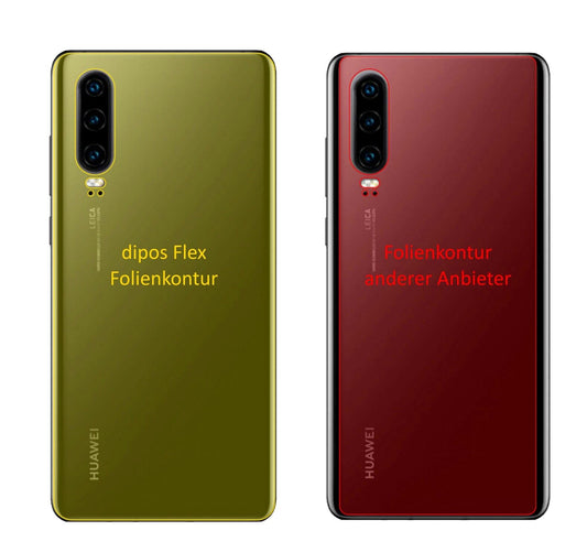 Klare Displayschutzfolie von dipos passend für Huawei P30 Rückseite, 100% Displayabdeckung und blasenfreie Montage