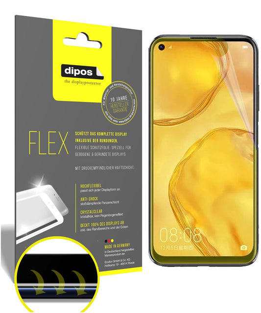 Klare Displayschutzfolie von dipos passend für Huawei P40 Lite, 100% Displayabdeckung und blasenfreie Montage