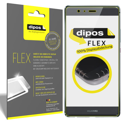 Klare Displayschutzfolie von dipos passend für Huawei P9 Plus, 100% Displayabdeckung und blasenfreie Montage