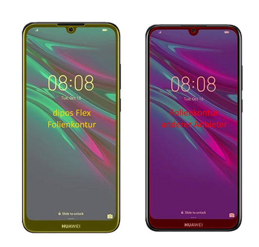 Klare Displayschutzfolie von dipos passend für Huawei Y6 (2019), 100% Displayabdeckung und blasenfreie Montage