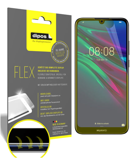 Klare Displayschutzfolie von dipos passend für Huawei Y6s, 100% Displayabdeckung und blasenfreie Montage