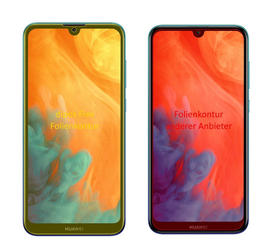 Klare Displayschutzfolie von dipos passend für Honor Play 8A, 100% Displayabdeckung und blasenfreie Montage
