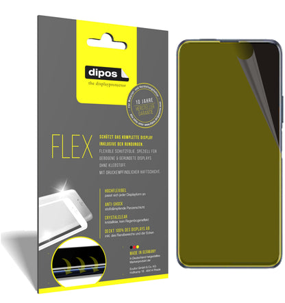 Klare Displayschutzfolie von dipos passend für Huawei Y9a, 100% Displayabdeckung und blasenfreie Montage