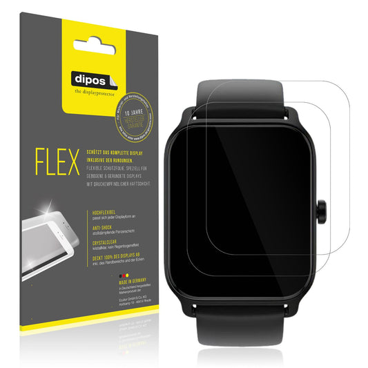 Klare Displayschutzfolie von dipos passend für IFMDA 1.8 Zoll Smartwatch, 100% Displayabdeckung und blasenfreie Montage