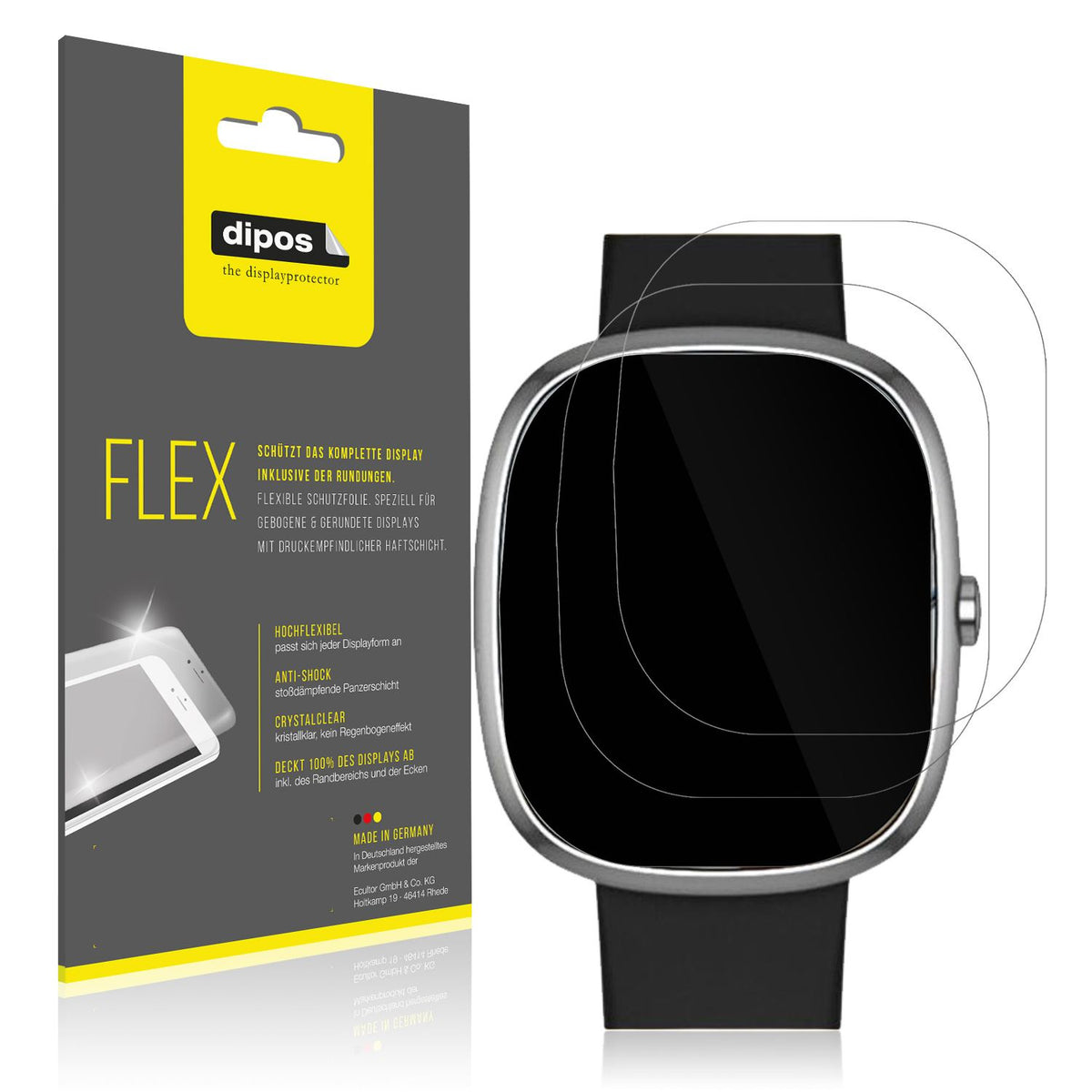 Klare Displayschutzfolie von dipos passend für JoJoego G61, 100% Displayabdeckung und blasenfreie Montage