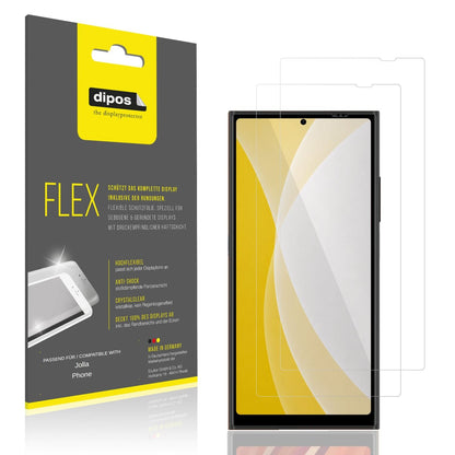 Klare Displayschutzfolie von dipos passend für Jolla Phone, 100% Displayabdeckung und blasenfreie Montage