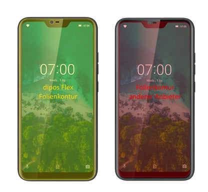 Klare Displayschutzfolie von dipos passend für Kruger Matz Smartfon LIVE 7, 100% Displayabdeckung und blasenfreie Montage
