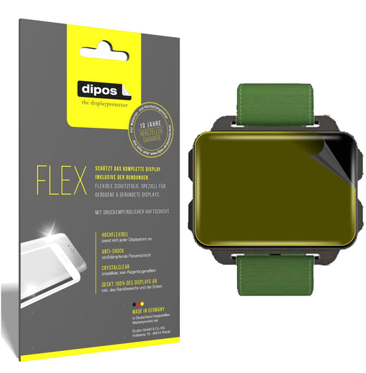 Klare Displayschutzfolie von dipos passend für LEMFO LEM4 Smartwatch, 100% Displayabdeckung und blasenfreie Montage