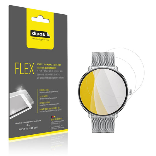 Klare Displayschutzfolie von dipos passend für LES FLEURS 1.54 Zoll, 100% Displayabdeckung und blasenfreie Montage