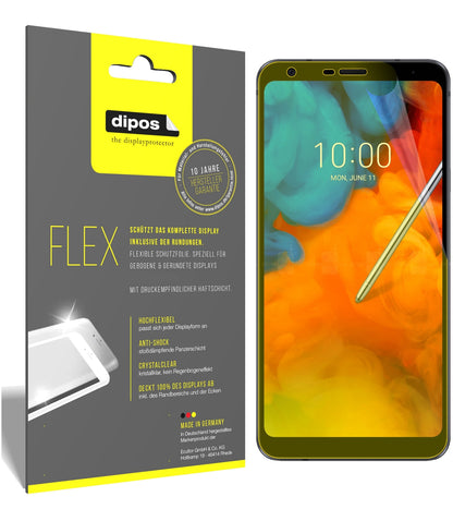 Klare Displayschutzfolie von dipos passend für LG Q8 (2018), 100% Displayabdeckung und blasenfreie Montage