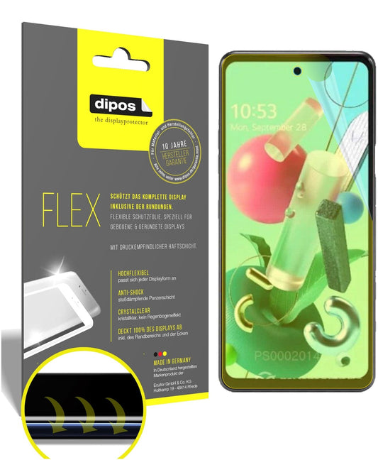 Klare Displayschutzfolie von dipos passend für LG Q92, 100% Displayabdeckung und blasenfreie Montage