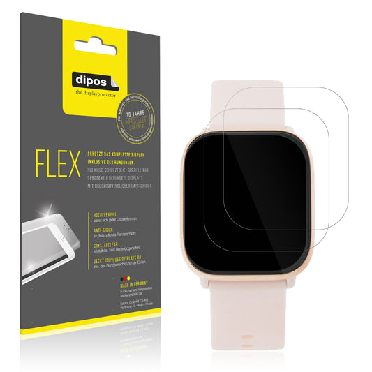 Klare Displayschutzfolie von dipos passend für Liu Jo SWLJ082 1.85 Zoll, 100% Displayabdeckung und blasenfreie Montage