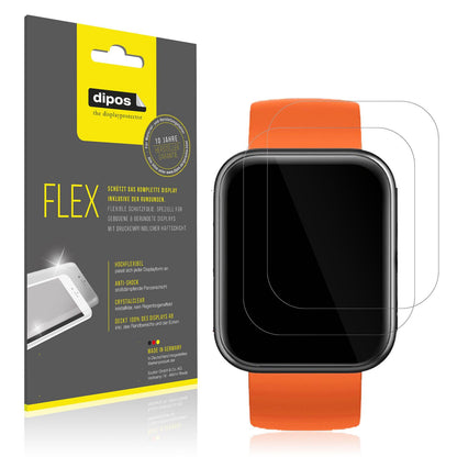 Klare Displayschutzfolie von dipos passend für Maimo Watch, 100% Displayabdeckung und blasenfreie Montage