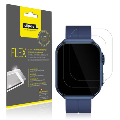 Klare Displayschutzfolie von dipos passend für Marsyu 1.56 Zoll, 100% Displayabdeckung und blasenfreie Montage