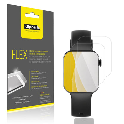 Klare Displayschutzfolie von dipos passend für MaxCom FW26 Oxygen Pro, 100% Displayabdeckung und blasenfreie Montage