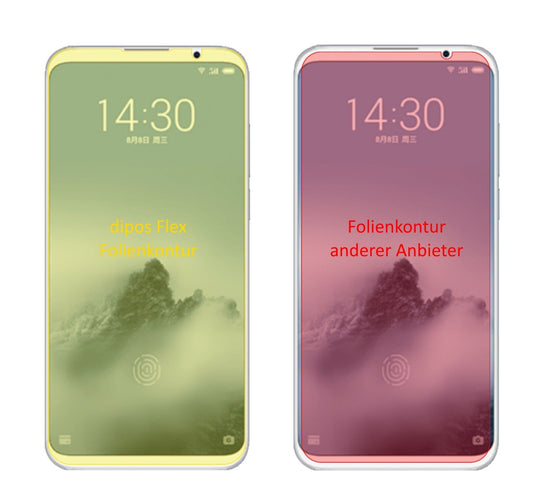 Klare Displayschutzfolie von dipos passend für Meizu 16 Plus, 100% Displayabdeckung und blasenfreie Montage
