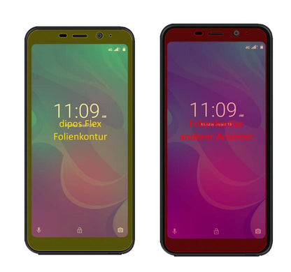 Klare Displayschutzfolie von dipos passend für Meizu C9, 100% Displayabdeckung und blasenfreie Montage