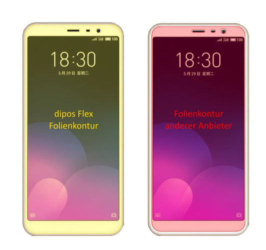 Klare Displayschutzfolie von dipos passend für Meizu M6T, 100% Displayabdeckung und blasenfreie Montage