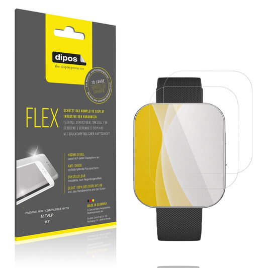 Klare Displayschutzfolie von dipos passend für MFVLP A7, 100% Displayabdeckung und blasenfreie Montage