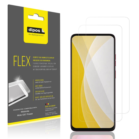 Klare Displayschutzfolie von dipos passend für Motorola Moto G57 Power, 100% Displayabdeckung und blasenfreie Montage